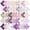 Purple, variant on 150Pcs 5" x 5" Cotton Fabric Bundle Squares, Squares Sheets Patchwork, Precut Quilt Squares,DIY Sewing Quarters Bundle, Quilting Fabric Bundles