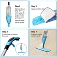 thumbnail image 7 of Yocada Spray Mop with Adjustable Iron Pole for Home Office Floor Cleaning Total 2 Mop Pads, Blue, 7 of 7