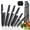 Black, variant on 13 Pcs Kitchen Knife Set, Stainless Steel Chef Knives with Sharpener & Blade Guards, Non-Stick Coating, Dishwasher Safe, Black