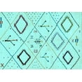 thumbnail image 1 of Ahgly Company Indoor Rectangle Solid Light Blue Modern Area Rugs, 3' x 5', 1 of 4