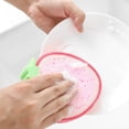 thumbnail image 5 of Plastic Mango Shape Scour Pad, Thick Dishcloth For Kitchen Pot, Fruit Design Cleaning Sponge, 5 of 9