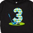thumbnail image 3 of Inktastic Argyle Golf 3rd Birthday Toddler Hoodie, 3 of 4