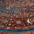 thumbnail image 3 of SAFAVIEH Kashan Pema Oriental Area Rug, Blue/Red, 5'1" x 5'1" Round, 3 of 8