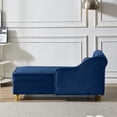 thumbnail image 5 of Sofa Lounge Chair with Sturdy Metal Legs with Large Storage, Functional Indoor Chaise Lounge with One Backrest and Armrest, Modern Velvet Upholstered Sofa Recliner Suitable for Living Room, Bedroom, 5 of 7