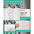 thumbnail image 4 of No Hook Shower Curtain with Snap in Liner, Blue Green Lines Flowers Abstract Art Hotel Shower Curtains for Bathroom, Washable Shower Curtain Liner Set with Mesh Top Window, 72"x84", 4 of 6