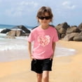 thumbnail image 5 of Girls Heart T-Shirt Valentine's Day Short Sleeve Red Floral Print Kids Top Cotton Casual Tee Ages 4-12,Size 9 T, 5 of 9