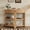 Natural, variant on Euroco Half Moon Console Table with 1-Drawer, 3 Tier Entryway Table with Open Storage Shelves,Fluted Sofa Table for Living Room, Hallway, Foyer,Espresso