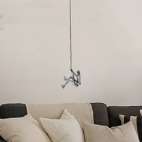 FELTECHELECTR 1Pcs Wall Hanging Decor Man Statue Resin Material Realistic Human Shape Rustic Style For Bar