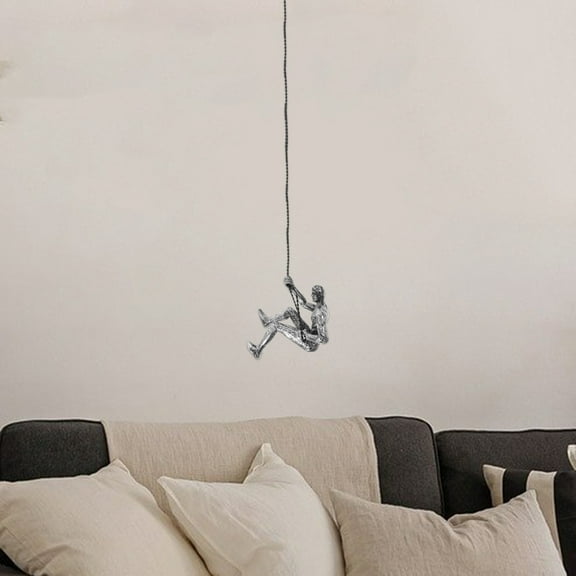 FELTECHELECTR 1Pcs Wall Hanging Decor Man Statue Resin Material Realistic Human Shape Rustic Style For Bar