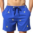 thumbnail image 6 of Stamzod Mens Board Shorts with Pocket Print Summer Vacation Swim Trunks Men Casual Loose Bathing Suit Swimwear Blue XXL, 6 of 6