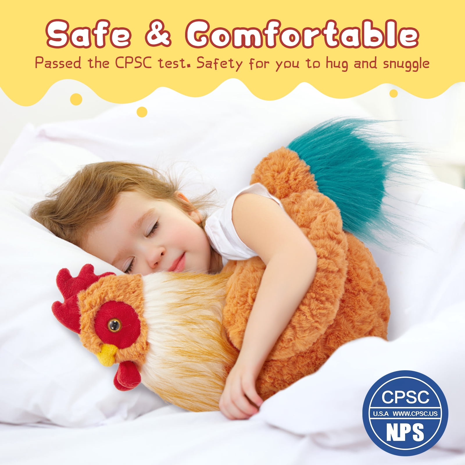 MaoGoLan Giant Chicken Stuffed Animal 18" Chicken Plush Toy