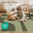 thumbnail image 4 of ODIKA 2'x3' Washable Samll Area Rug Olive and Sage Geometric Design Modern Abstract Shapes with Bold for Entryway, Kitchen, Laundry Room, Non-Slip, Low Pile, 4 of 7