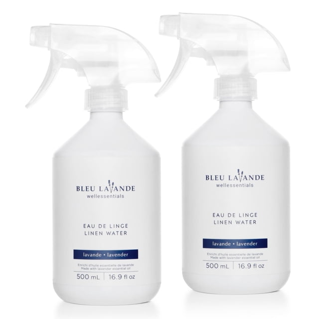 Aceite esencial de lavanda Linen Water Bleu Lavande, 500 ml, paquete de 2