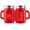 red, variant on SUGARMOM Red Salt and Pepper Shakers Set 4 oz Cute Modern Glass Christmas Red Shaker Sets with Stainless Steel Lids Red Kitchen Decor and Accessories for Home Restaurants Weddings