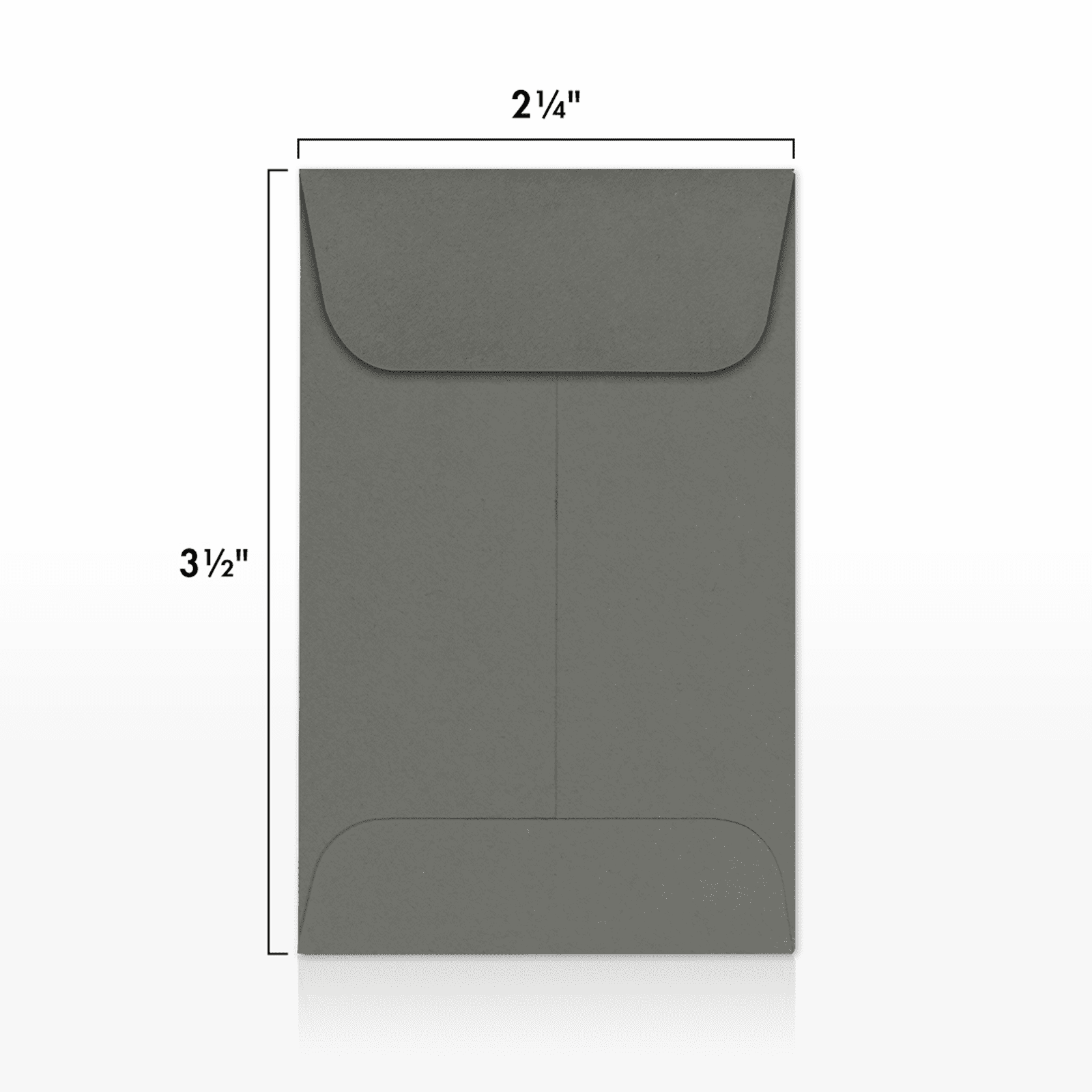 Luxpaper #1 Coin Envelopes w/ Moistenable Glue, Smoke Grey, 2 1/4in x 3 1/2in, 80lb, 1000/Pack