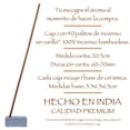 thumbnail image 4 of Incienso Sin Varilla 100% Natural Fragancias Herbales Larga Duracion 60min Relajación Budismo Meditación Yoga Pilates Copal Mirra Lavanda Palo Santo Hecho en India Elementos Bambooless + Base, 4 of 5