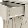 thumbnail image 3 of White finish - Unique X - shaped door style - Entryway console - Add vintage charm, 3 of 5