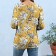 thumbnail image 4 of Jsaierl Women's 3/4 Length Sleeve Tops Plus Size Round Neck Shirts Fashion Print Ladies Blouses Flowy Dressy Tunic Top S-5XL, 4 of 6