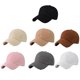 thumbnail image 3 of Qarigey Gorra de béisbol cómoda y elegante de piel sintética para invierno Gorras de béisbol de lana de cordero de invierno Sombreros blanquecino, 3 of 6