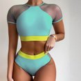 thumbnail image 2 of Babysbule Swimsuits for Women Women's Split Bikini Two-Piece Color Matching Beach Padded Bra Swimsuit, 2 of 5