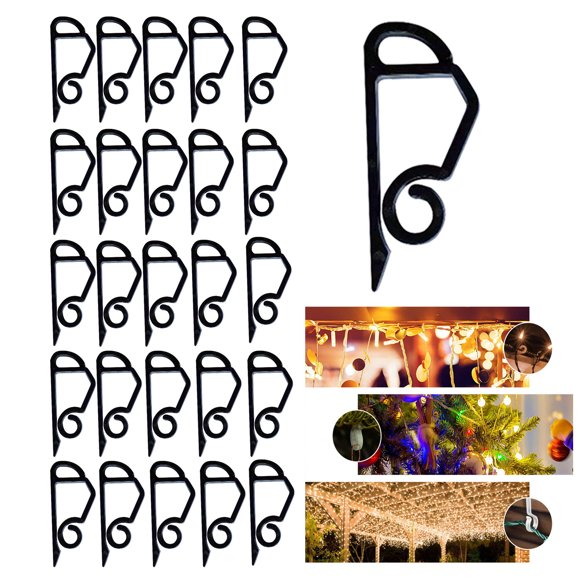 Xihbxyly Ganchos para Luces Navideñas, de Plástico Premium, Resistentes a Las Heladas y Reutilizables, para Asegurar Luces Exteriores, Decoración Festiva, Fácil Instalación, Paquete de 80/120/150