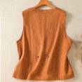 thumbnail image 4 of PBFRDSJ Cotton Linen Vest for Women Summer Sleeveless V Neck Button Down Tank Tops Lightweight Business Casual Jacket with Pockets, 4 of 9