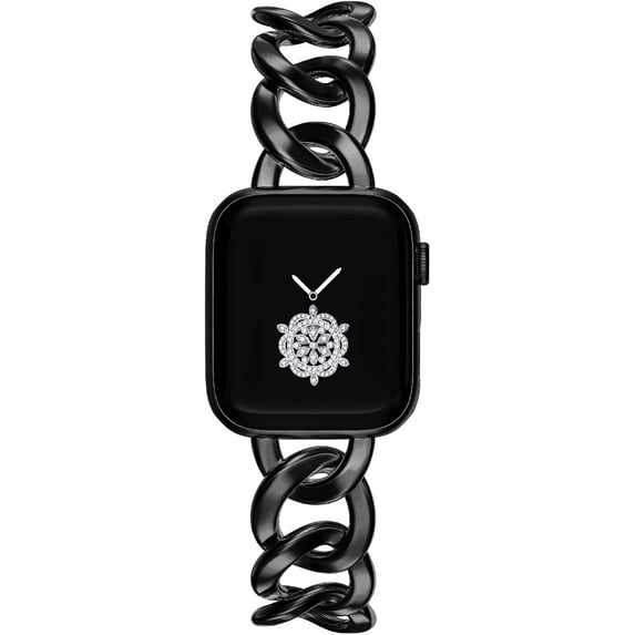 ANTHOUSE 42/44/45mm Gold Cool Chain Women Metal Smartwatch Band Compatible for Apple Watch Series 7/6/5/se/4/3/2/1 Man Adjustable Bracelet for Iwatch 7/6/5 Gifts for Her/Him