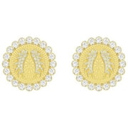 Swarovski Lucky Goddess Clip Earrings - White - Gold Plating
