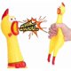 thumbnail image 1 of pares de juguetes de dentición de goma para perros, tamaño pequeño, con forma de pollo chillón, descompresión, amarillo, para limpiar los dientes., 1 of 5