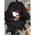 thumbnail image 1 of Graphic Print Drop Shoulder T-Shirt, Short Sleeve Crew Neck Casual Top for Spring & Summer, Women's Clothing, 1 of 7