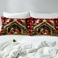thumbnail image 4 of YST Christmas Decor Sheet Set Holy Night Sheets Jesus Nativity Scene Sheets Full, Religious Christmas Tree Bed Sheets Set For Christian Rustic Buffalo Grid Flat Fitted Sheet + 2 Pillowcases, 4 of 5