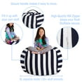 thumbnail image 2 of Posh Creations Bean Bag Stuffable Cover - Toy Organizer, Soft Cover, Kids, 4 ft, Navy Stripes, 2 of 3