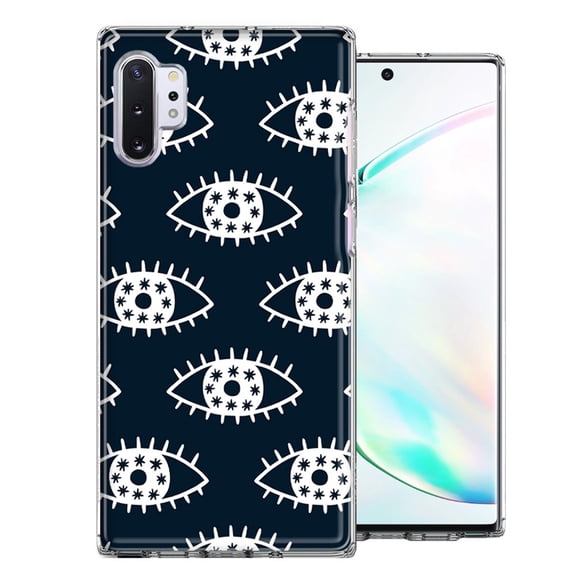 MUNDAZE For Samsung Galaxy Note 10 Starry Evil Eyes Design Double Layer Phone Case Cover