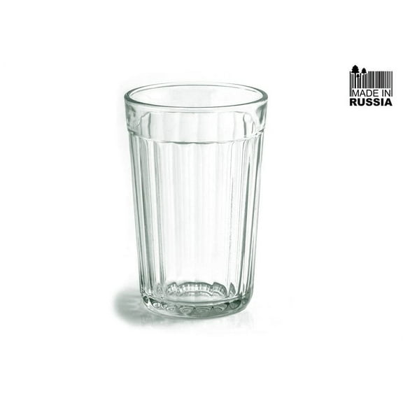 Classic 20-facet Granyonyi Hot Tea Glass 8.5 Oz. fits Metal Holder Podstakannik, Vintage Drinkware, Suitable for Hot & Cold Beverages, Break Resistant (1)