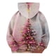 thumbnail image 5 of Sudadera con capucha para niños, con estampado navideño de invierno, larga, con terciopelo, informal y cómoda, de manga larga, de poliéster., 5 of 5