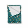 thumbnail image 2 of Space Soft Flannel Fleece Blanket, Surreal Universe with Foxes Cats Astronauts Rockets Floating Milky Way, Cozy Plush for Indoor and Outdoor Use, 60" x 80", Turquoise Beige Marigold, by Ambesonne, 2 of 6