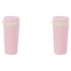 thumbnail image 1 of Matsuzay Botella deportiva de trigo con tapa Buen sellado Hervidor de leche de agua Vaso de coche Vaso de gran capacidad Vaso de viaje Picnic Rosa 2piezas, 1 of 6