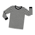 thumbnail image 3 of Conjuntos de pijamas a rayas de manga larga de algodón blanco y negro, Pijamas para niños de 1 a 8 años, Pijamas de Navidad para niños, ropa de dormir para bebés PJS, 3 of 4