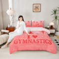 thumbnail image 4 of Castle Fairy Dance Gymnastics Girl 2pcs Bedding Comforter Set,Sparkling Sequin Twin Comforter Sets,Red White Breathable Bedding Set,Ultra Soft Home Decor, 4 of 8