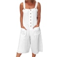 thumbnail image 2 of Shorts for Women,Clearance Fashion Women Sleeveless Printed Cold Shoulder Vest Casual Pachwork Jumpsuit, 2 of 5