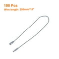 thumbnail image 2 of Uxcell Cotton Hang Tag String Snap Lock Price Tag Fastener Ties 100 Pcs Dark Gray 7.8 in, 2 of 7
