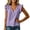 Purple, variant on Women Leaf Shaped V Neck Top Solid Color Casual Summer Blouse with Ruffled Detail,Grey,3XL