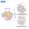 thumbnail image 2 of Parches Bordados de Flores Uxcell, 30Pcs Parche de Aplicación para Reparación de Decoración de Ropa, Púrpura 1.46"Lx1.42"W, 2 of 6