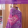 thumbnail image 3 of LHSHID 15th Birthday Gifts for Teen Girls 15th Birthday Happy 15th Birthday 15th Birthday Ideas 15th Birthday Gifts Throw Blankets 30"x40", 3 of 8