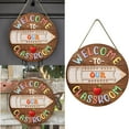 thumbnail image 4 of Tyeign Personalized Teacher Door Sign 8" Round Wood Plaque, Custom Name Back-To-office Classroom Welcome Decor, Rustic Birch Plywood Gift for Elementary Preoffice, Wooden Hanging Sign*1, 4 of 6