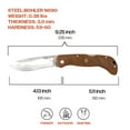 thumbnail image 5 of Kam Knife - Folding Knife BÖHLER Stainless Steel N690 with 3.14" Blade EDC Knife; Red Inlay Handle Camping Knife; Small Hunting Knife Perfect for Outdoors and Hiking, 5 of 8
