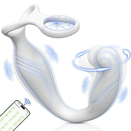 Xbonp Prostate Massager Anal Vibrator for Men, Anal Toys with 9 Vibrating & 9 Rotation Settings