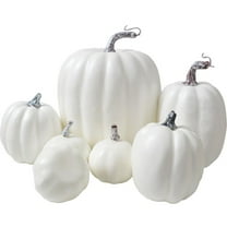 7PCS Foam Thanksgiving Simulation Pumpkins - High-Quality, Lifelike Ornaments for Home Decor - Ideal for Halloween, Thanksgiving, and Fall Decorations - Various Sizes and Colors