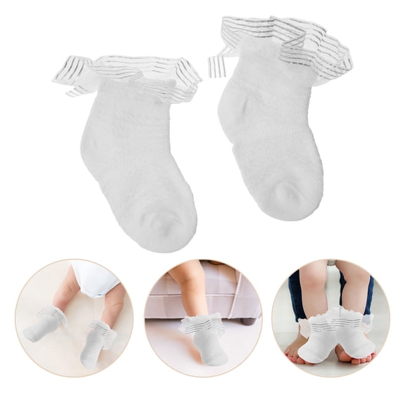 BESTYASH Baby Cotton Mesh Socks, Soft Polyester Blend, 1 Pair for Infants, Breathable and Comfortable