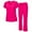 HOT PINK, variant on NATURAL UNIFORMS Womens Scrub Set Lightweight Stretch with 12 Pockets